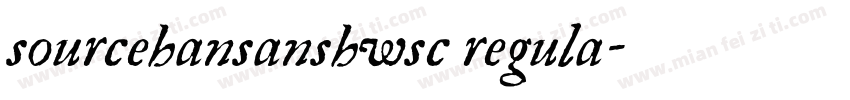 sourcehansanshwsc regula字体转换